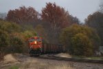 The rear of C-NAMCNT rolls away in to the climb out of the Mississippi River valley